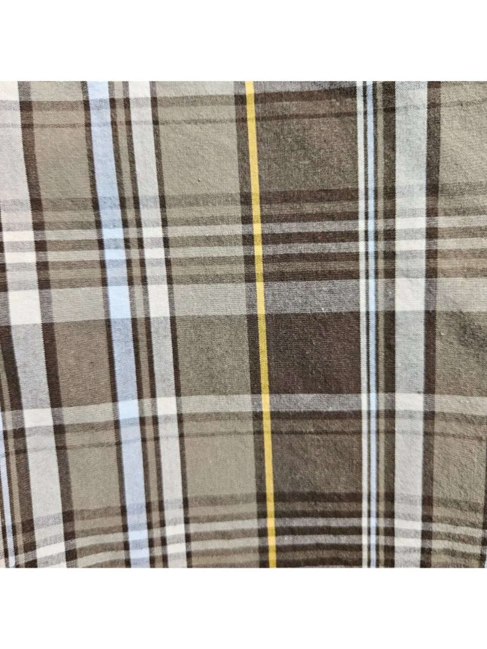 Croft & Barrow Plaid Mens 38 Shorts Brown Ivory Cotton Casual hipster vacation
